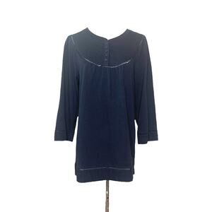 Kim Rogers 3/4 sleeves black top size M